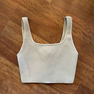 Babaton Aritzia Sculpt Knit Cream Tank